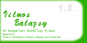 vilmos balazsy business card